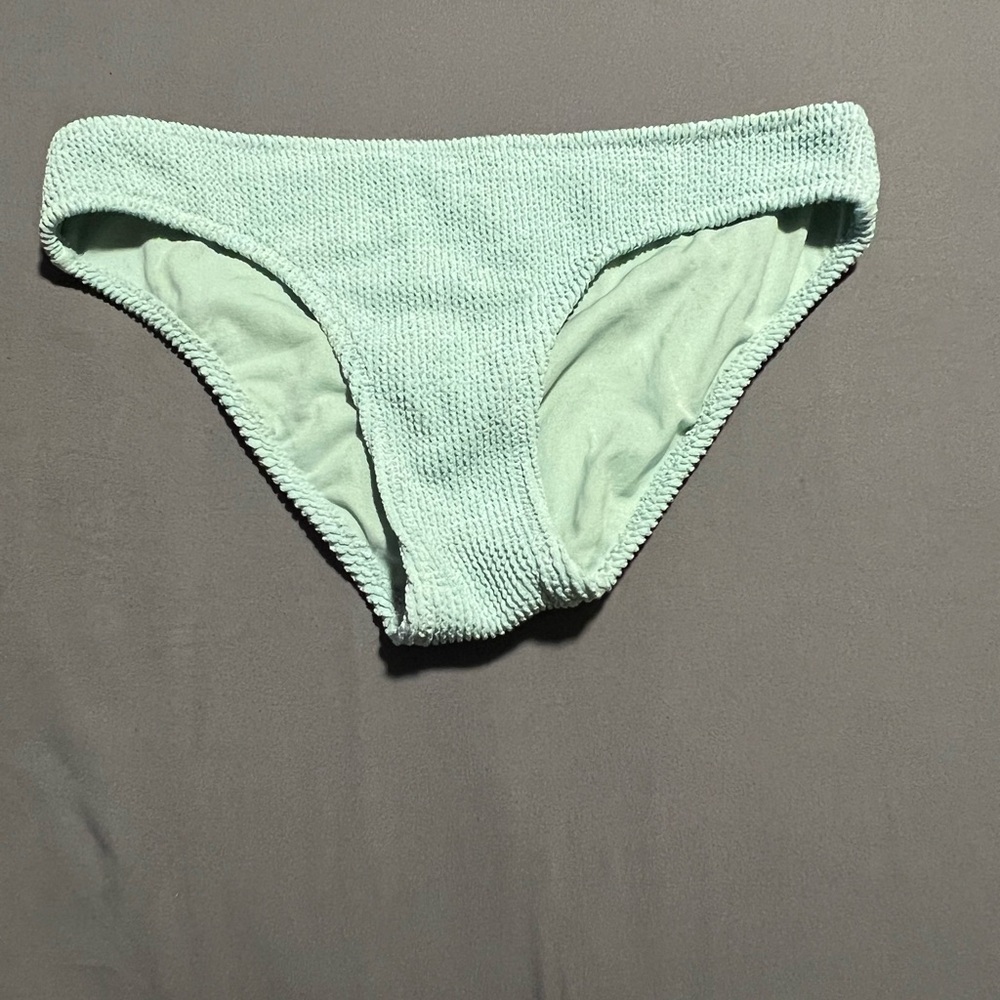 Mint Green Textured Bikini Bottom